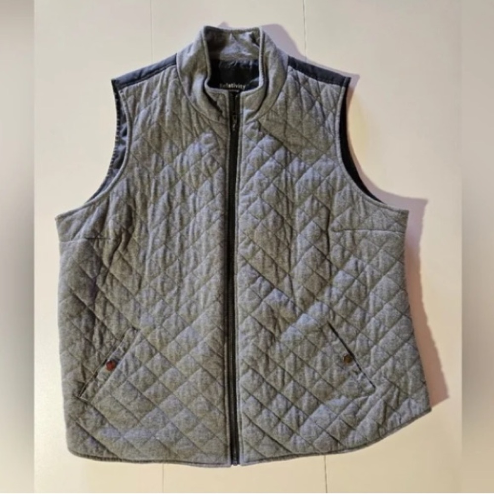 Weatherproof Men's Gray Quilted Vest
